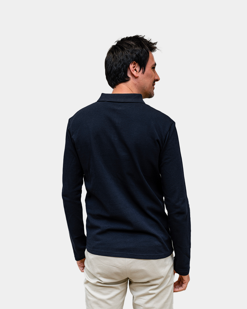 Herenpolo met lange mouwen om te personaliseren - 7