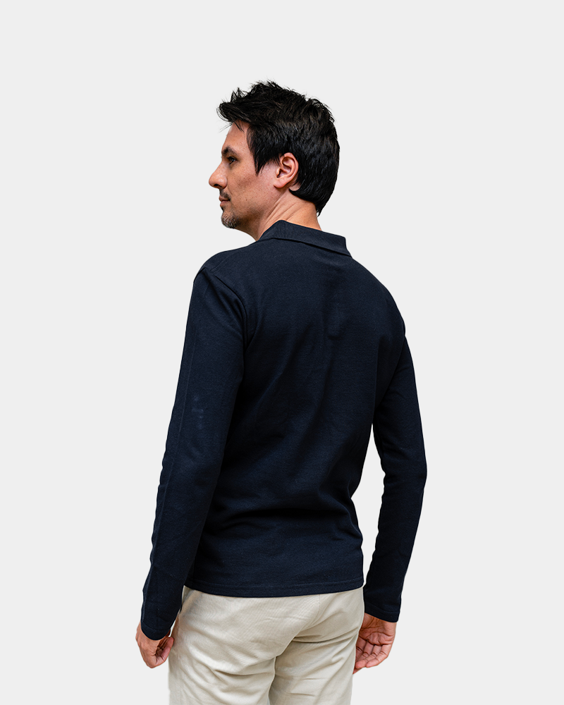 Herenpolo met lange mouwen om te personaliseren - 6
