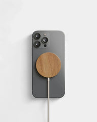 Personaliseerbare houten Magsafe-inductielader