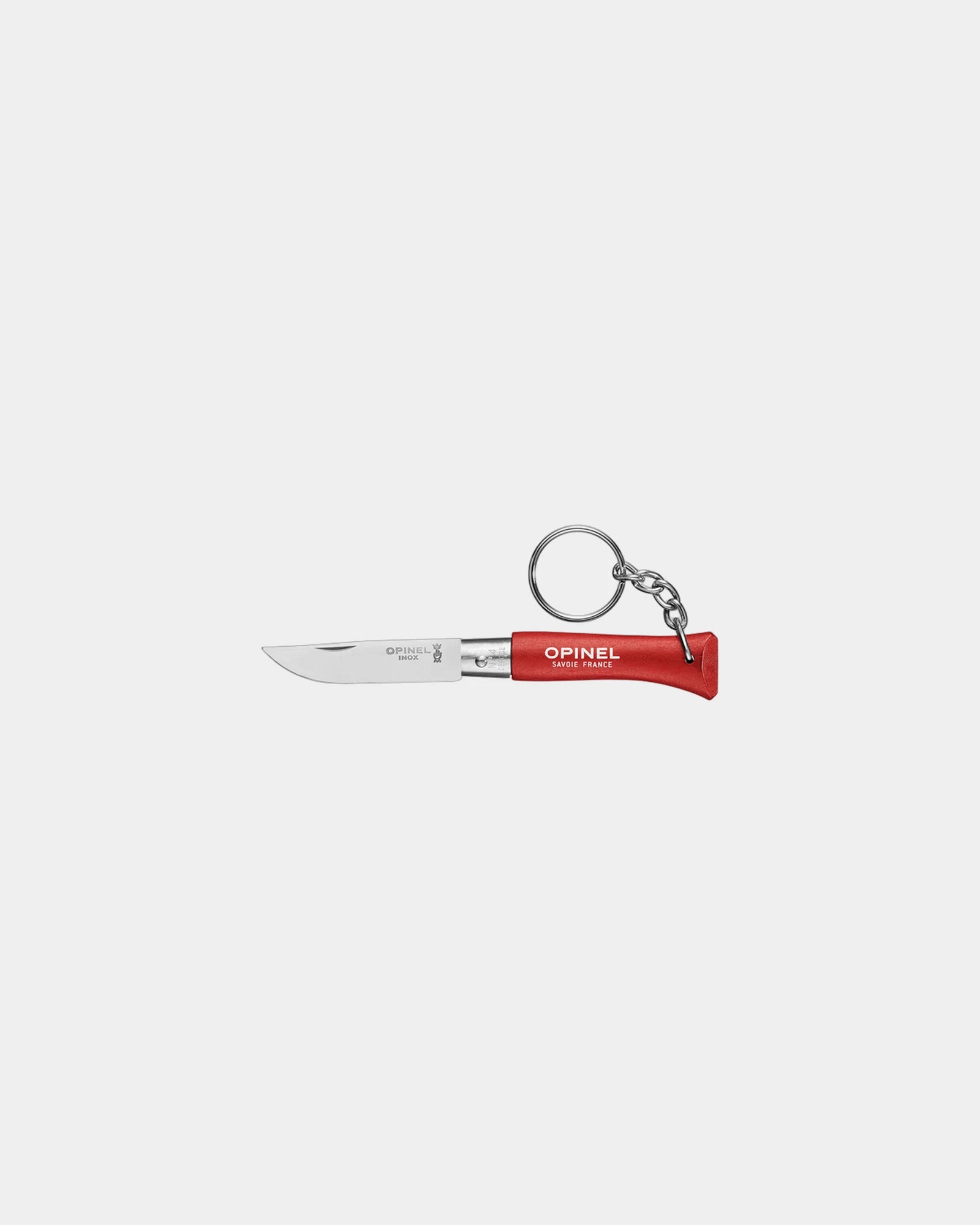 Sleutelhanger Opinel N°04 rvs om te personaliseren - Rood
