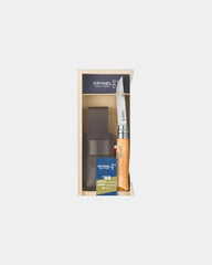 Zakmes N°08 Carbone Opinel met etui om te personaliseren - Beige