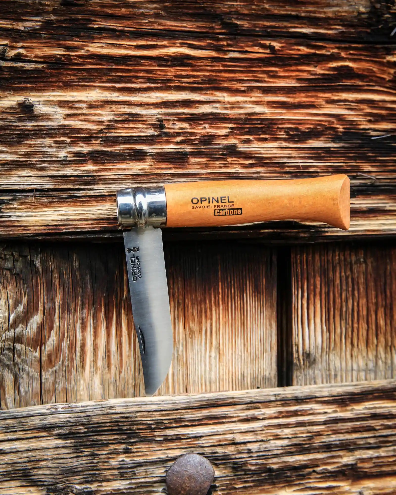 Zakmes N°08 Carbone Opinel met etui om te personaliseren - 2