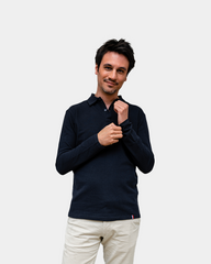 Herenpolo met lange mouwen om te personaliseren - 4
