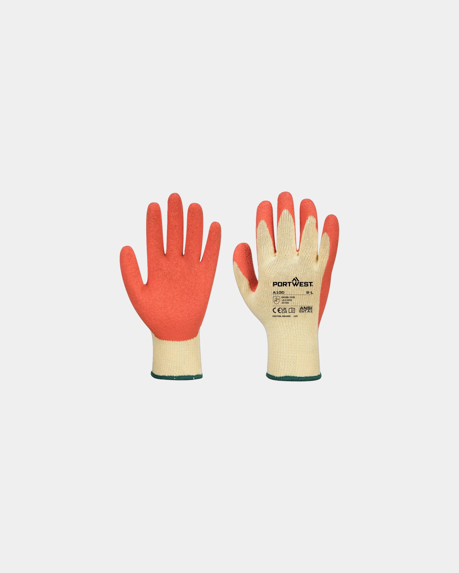 Werkhandschoenen latex slijtvast set om te personaliseren - Oranje