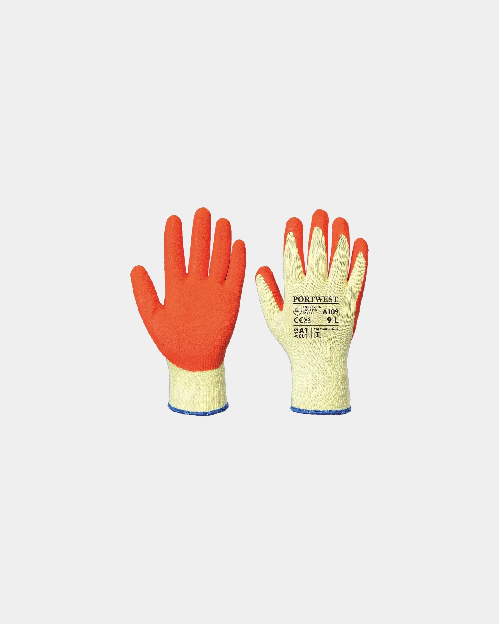 Werkhandschoenen latex slijtvast set om te personaliseren - Oranje