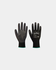 Werkhandschoen PU-coating polyester om te personaliseren - Zwart-Hemelsblauw