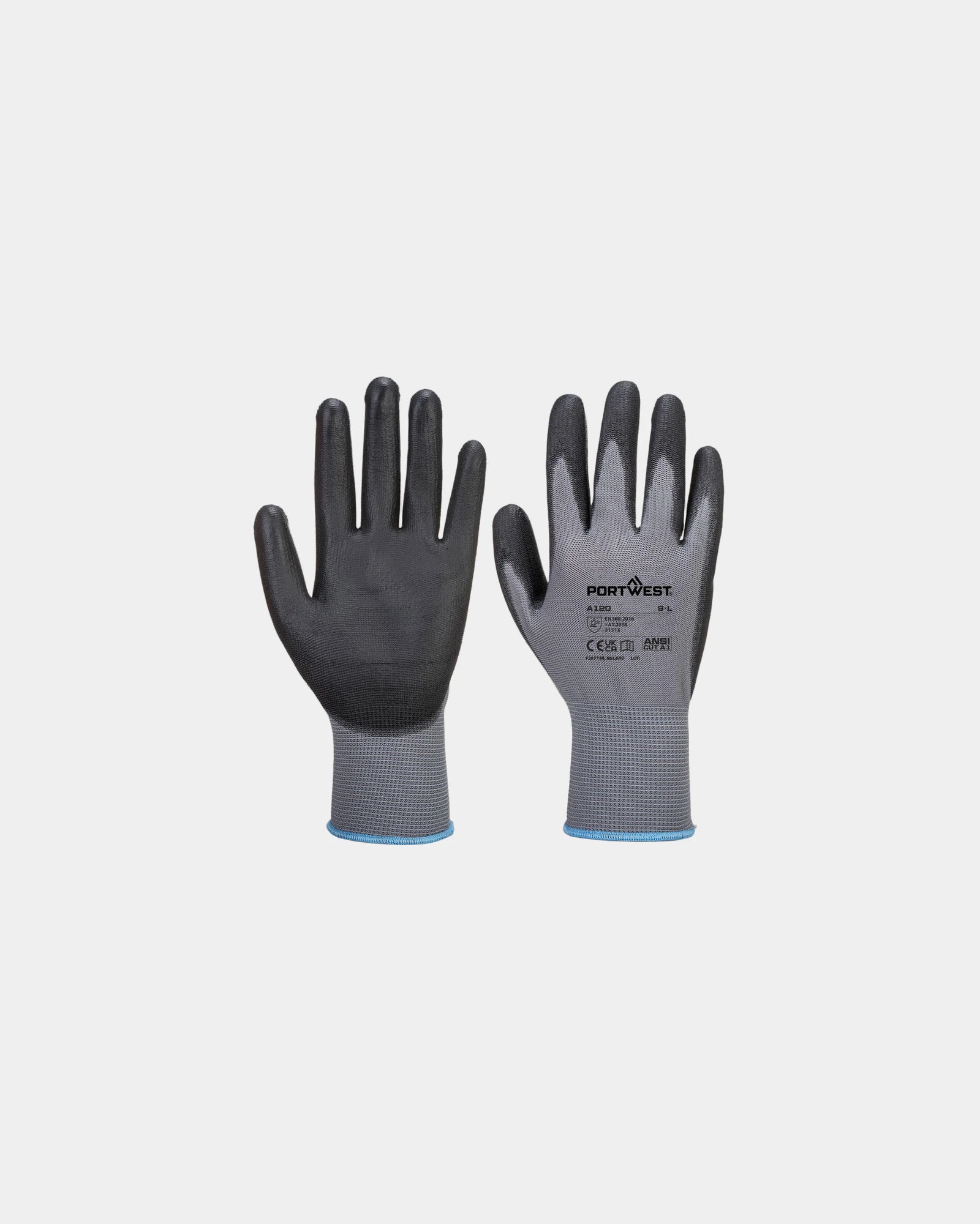 Werkhandschoen PU-coating polyester om te personaliseren - Grijs