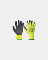 Thermische handschoen latex acryl om te personaliseren - Zwart-Geel