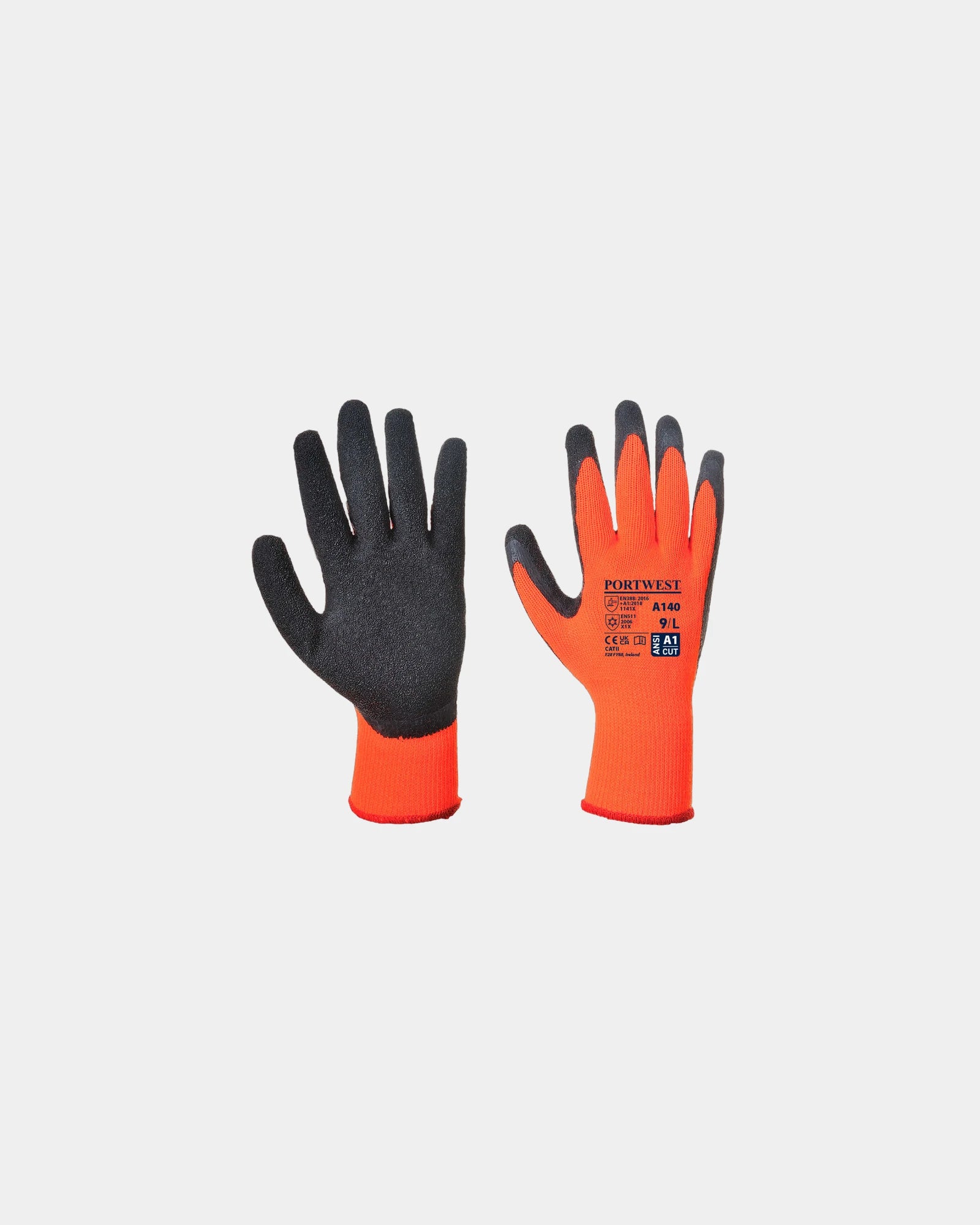 Thermische handschoen latex acryl om te personaliseren - Oranje