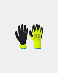 Thermische handschoenen soft grip acryl om te personaliseren - Geel-Zwart