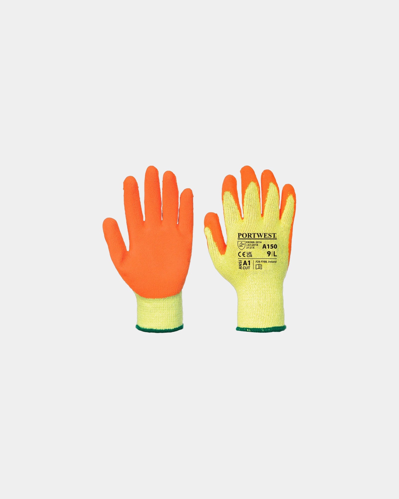 Werkhandschoen gerecycled latex om te personaliseren - Oranje