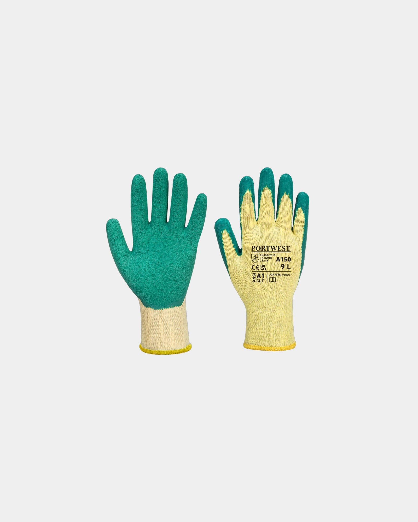 Werkhandschoen gerecycled latex om te personaliseren - Groen