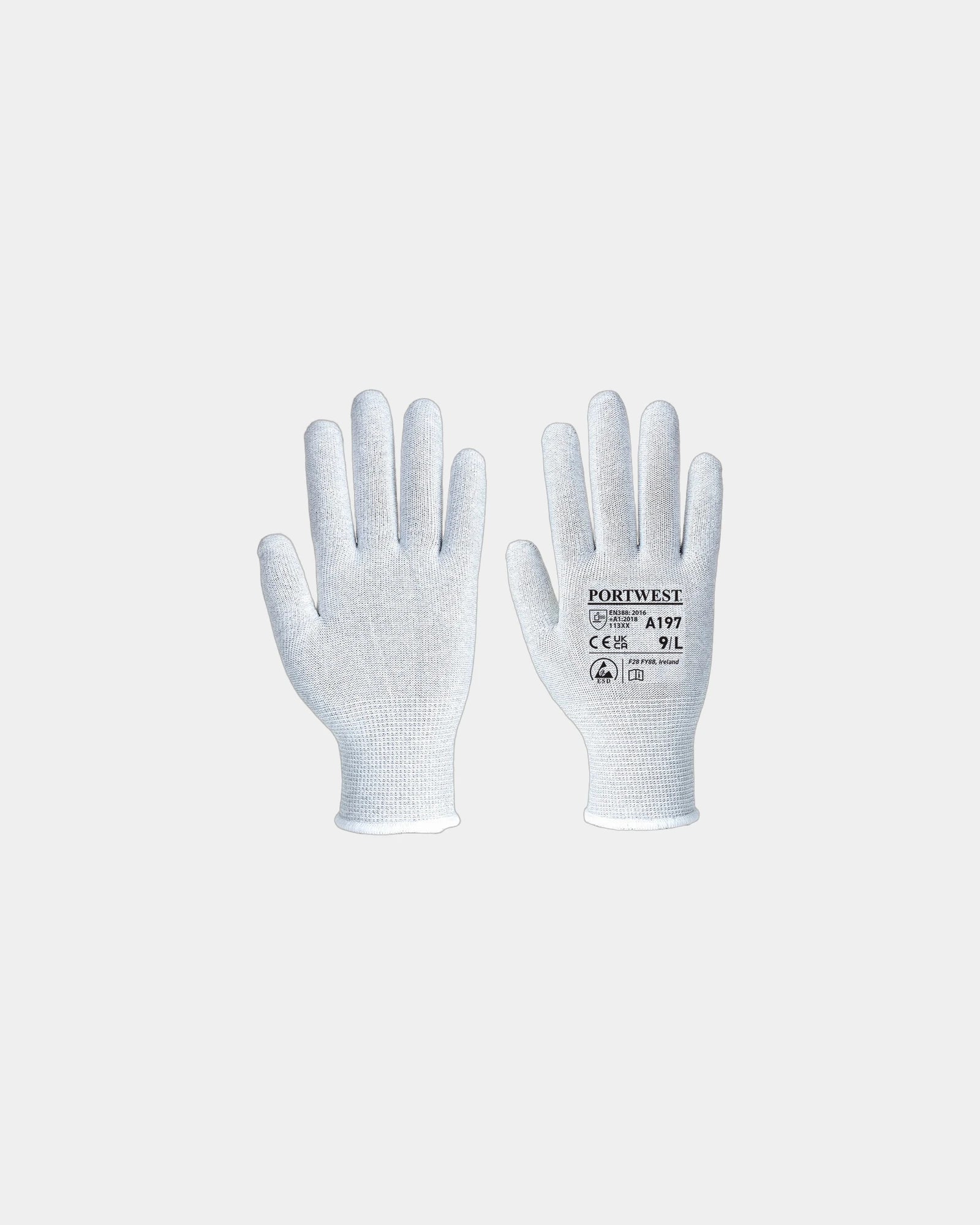 Antistatische handschoen polyester om te personaliseren - Grijs