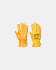 Handschoen leer gevoerd fleece om te personaliseren - Beige