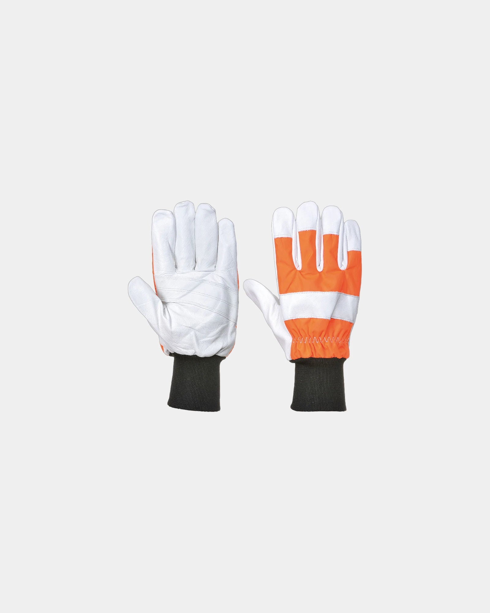 Houthakkershandschoenen leer om te personaliseren - Oranje
