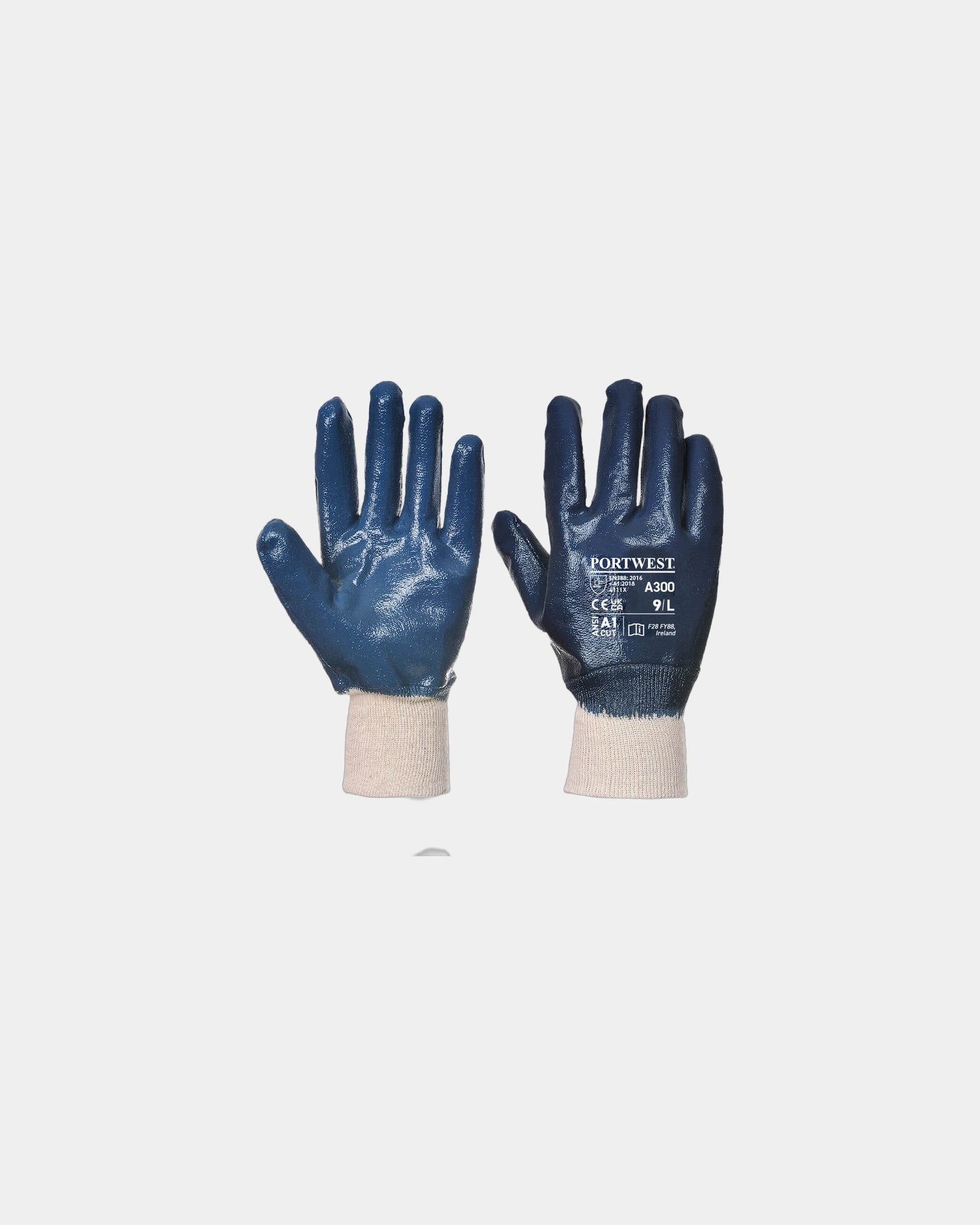 Werkhandschoenen nitril gebreide om te personaliseren - Marineblauw