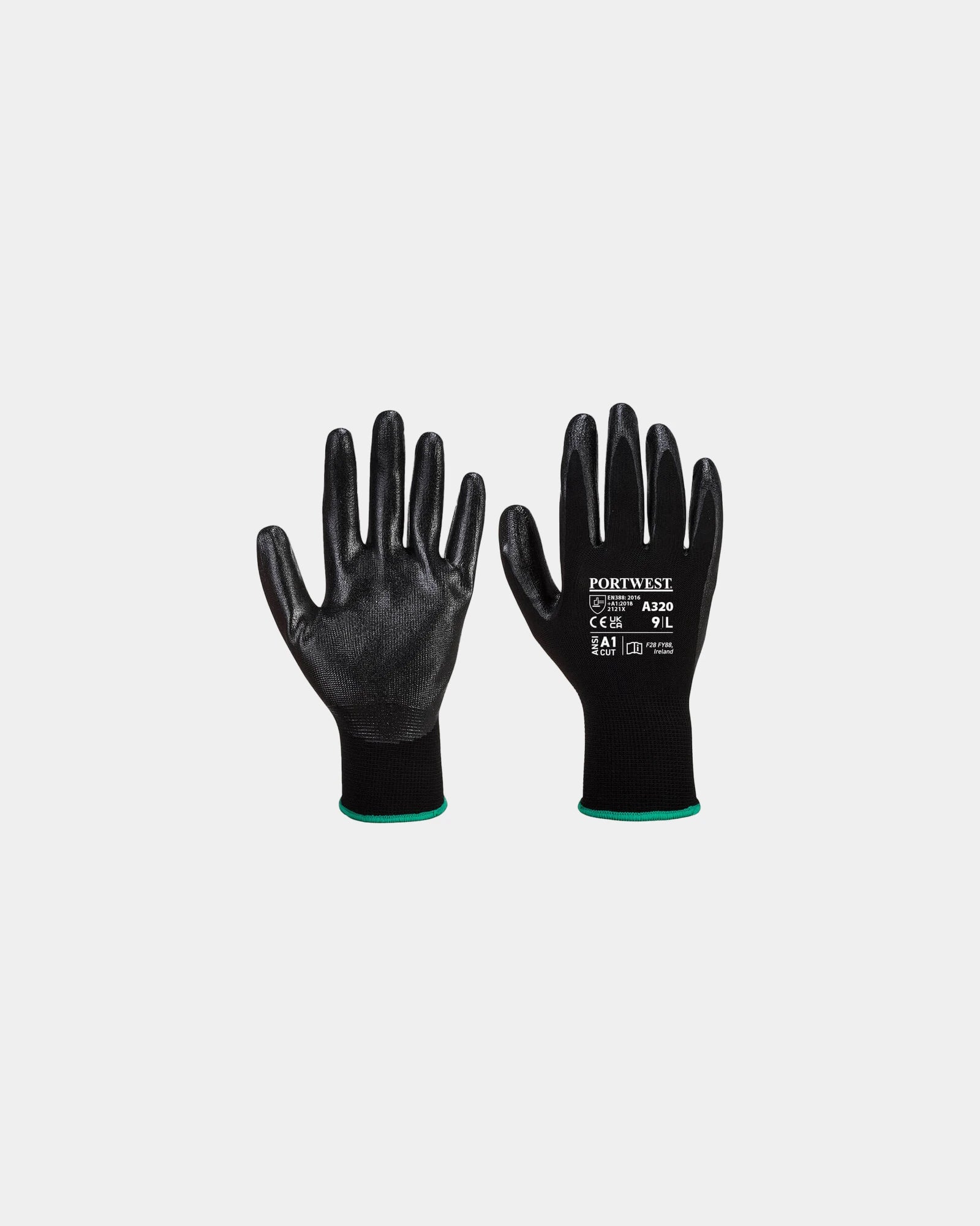 Precisiehandschoen nitril grip om te personaliseren - Zwart-Hemelsblauw
