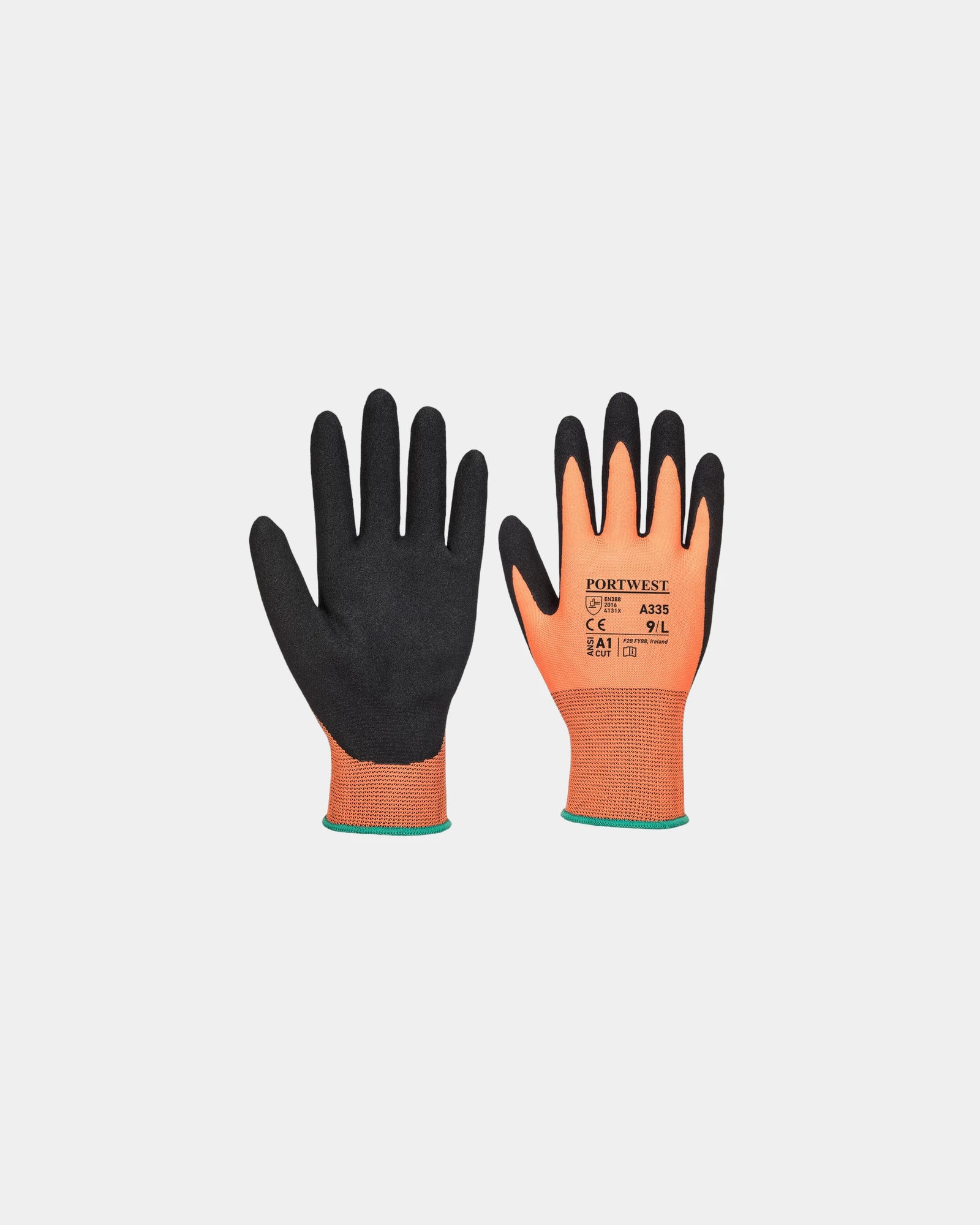 Werkhandschoen polyester nitrile gecoat om te personaliseren - Oranje