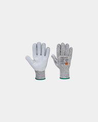 Snijwerende handschoen leren grip 250°C om te personaliseren - Grijs