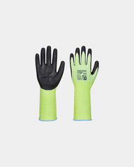 Snijwerende handschoen lange manchet om te personaliseren - Groen