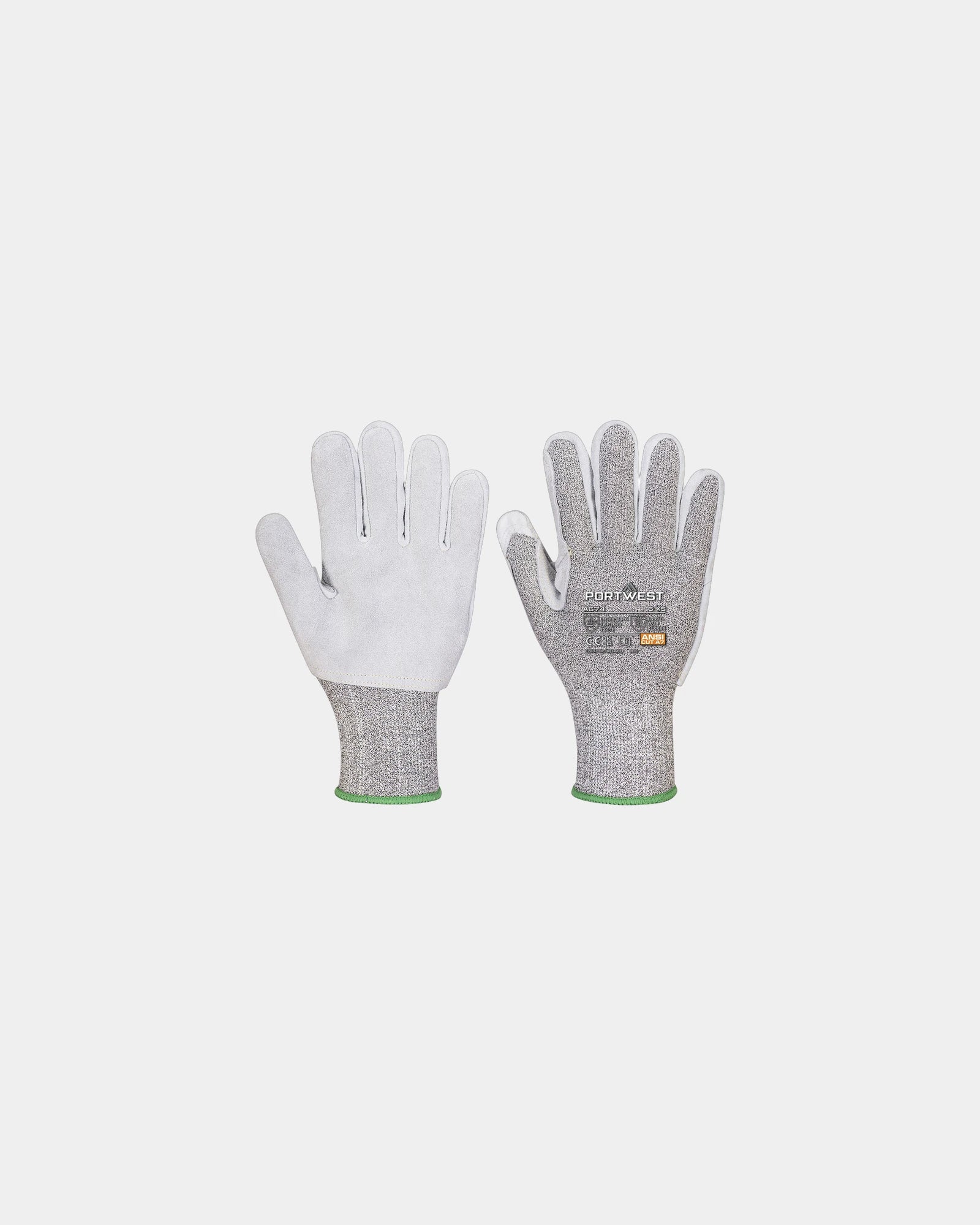 Snijbestendige handschoen leer AHR13 om te personaliseren - Kaki