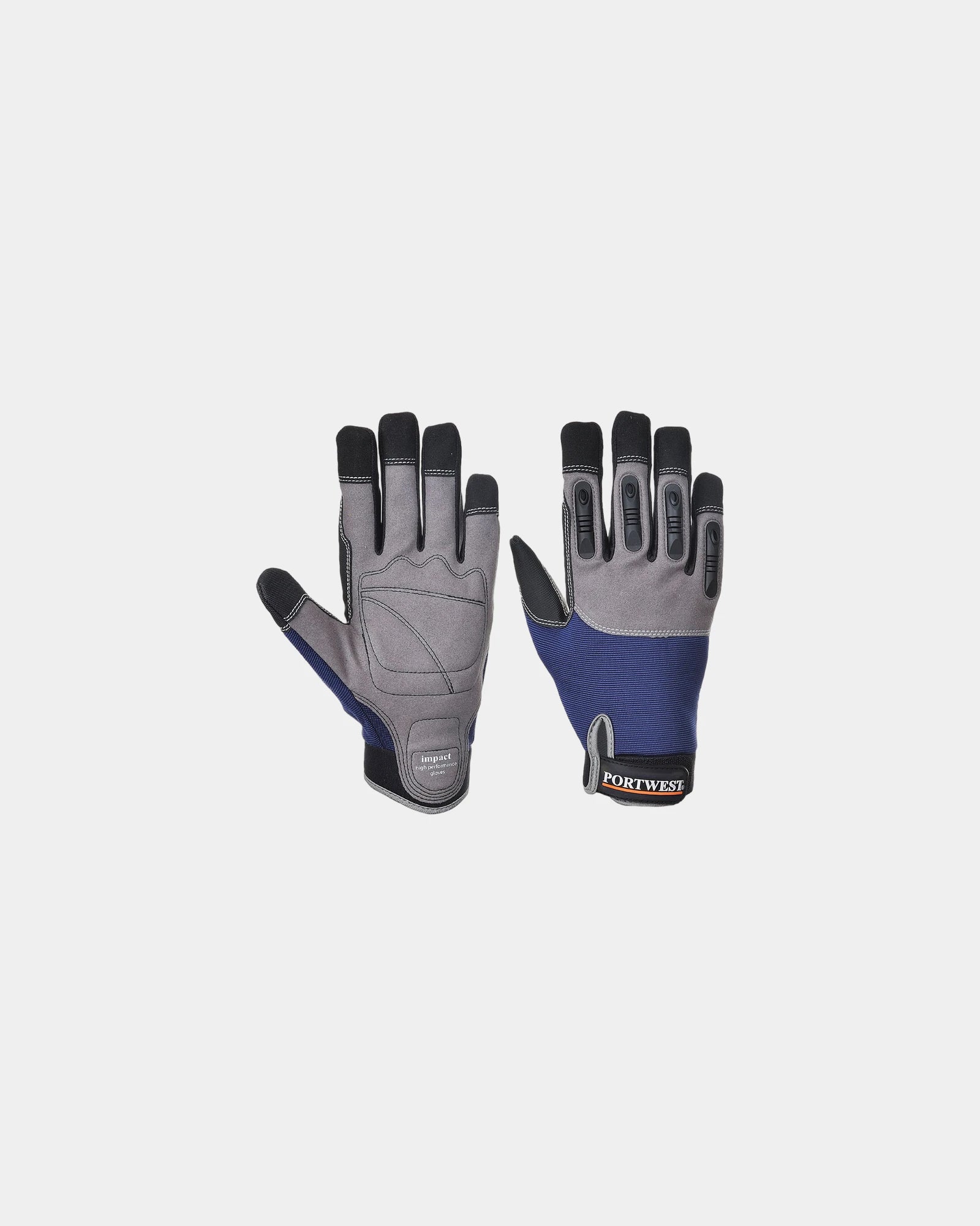 Impact-handschoenen kunstleer om te personaliseren - Marineblauw