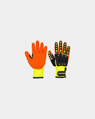 Anti-impact handschoenen nitrile grip om te personaliseren - Geel-Zwart