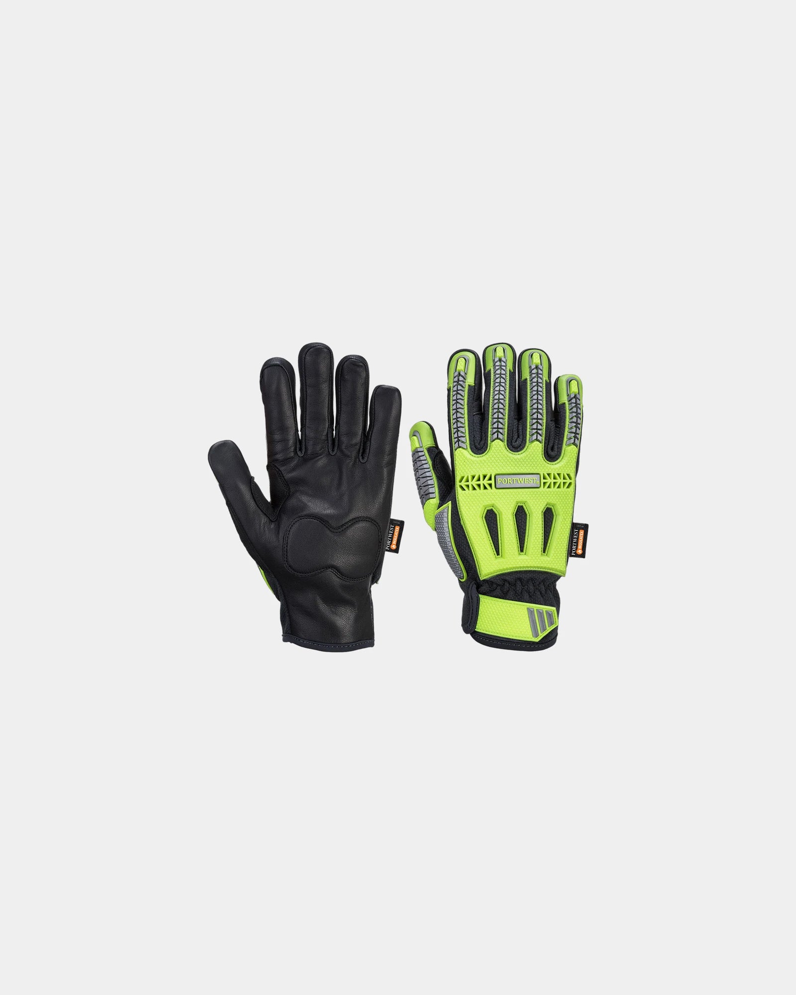 Winterhandschoenen geitenleer om te personaliseren - Geel-Zwart