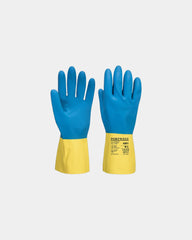 Werkhandschoen latex antislip dubbel om te personaliseren - Geel-Zwart