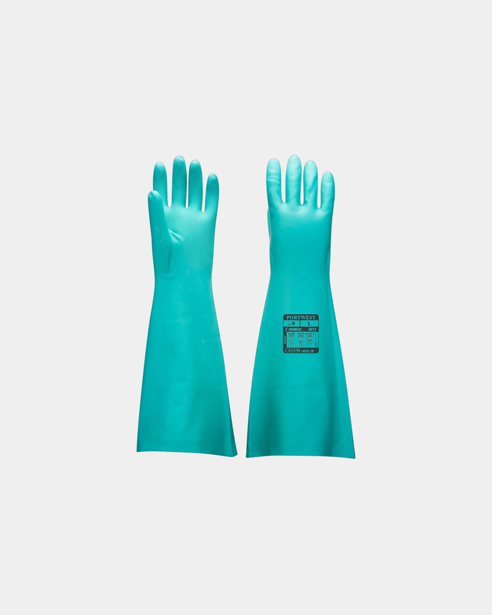 Handschoen nitril 48 cm antislip om te personaliseren - Groen