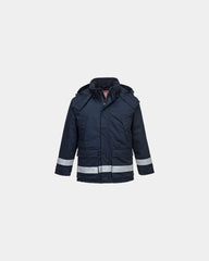 Gewatteerde parka vlamvertragend ARC3 om te personaliseren - Marineblauw