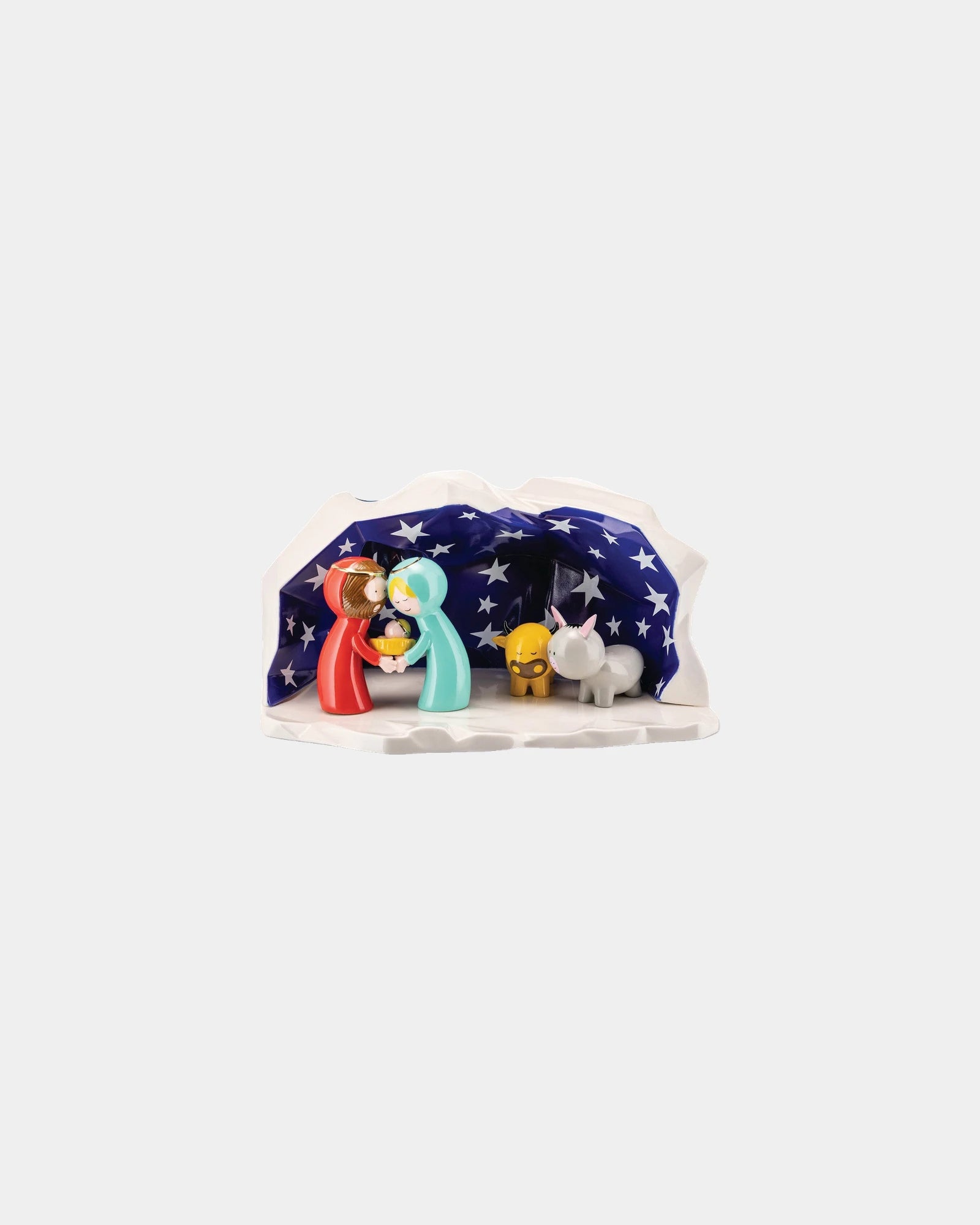 Kerststal porselein Happy Eternity om te personaliseren - Multicolor