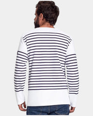 Streepjestrui lange mouwen bootkraag om te personaliseren - 1