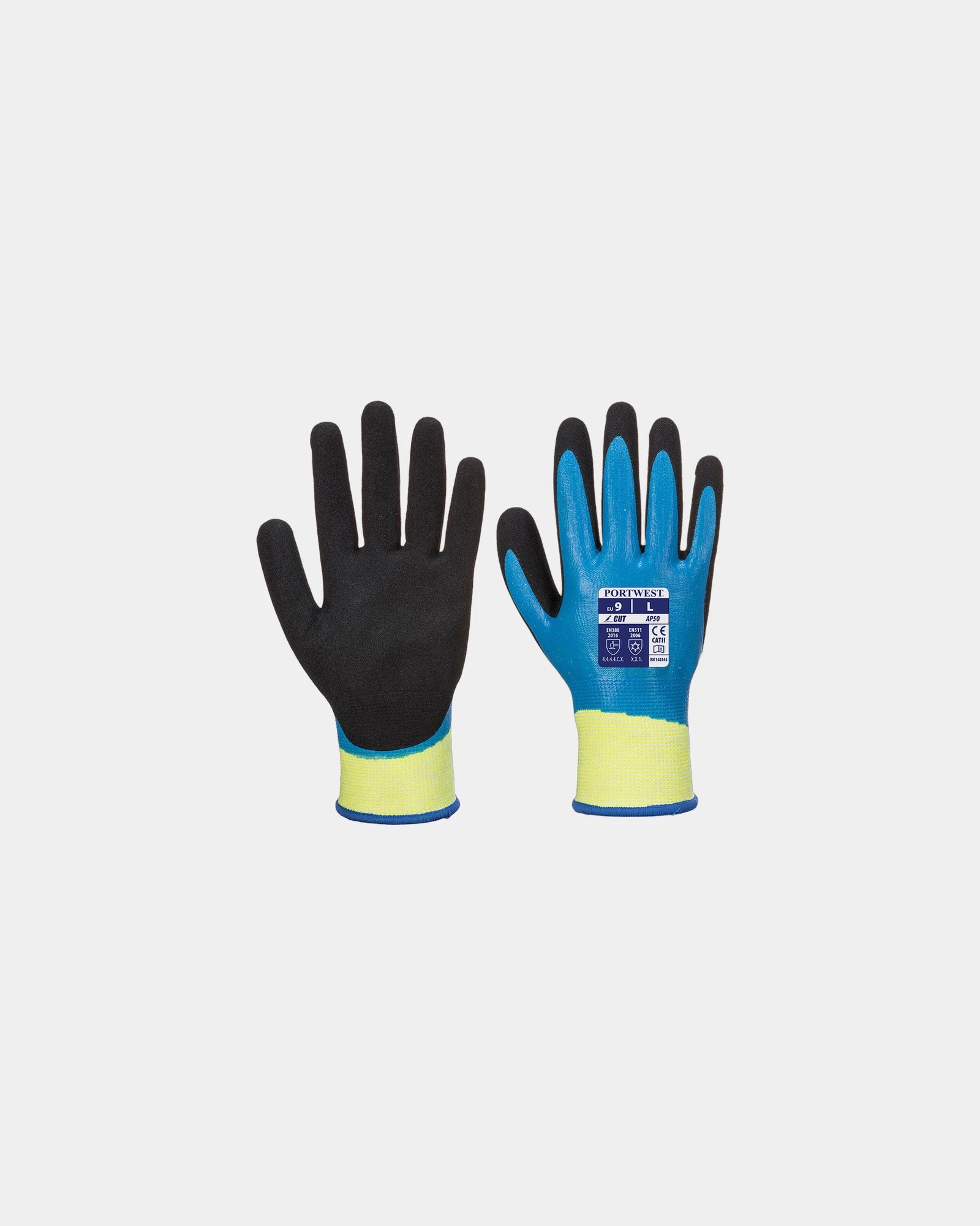 Snijbestendige handschoen nitrile om te personaliseren - Blauw-zwart