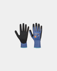 Snijbestendige handschoen HPPE nitril om te personaliseren - Blauw-zwart
