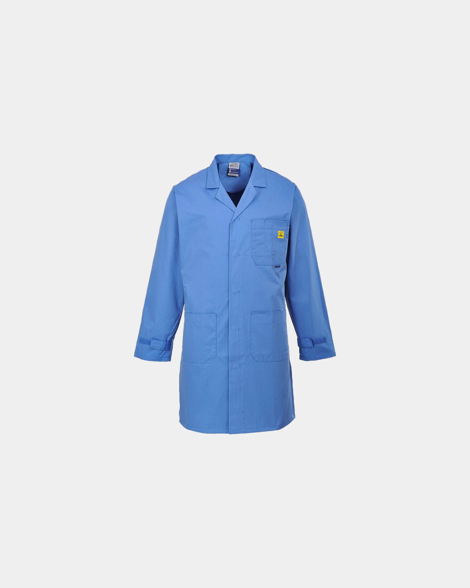 Antistatische ESD-blouse polyester om te personaliseren - Lichtgrijs Gemêleerd