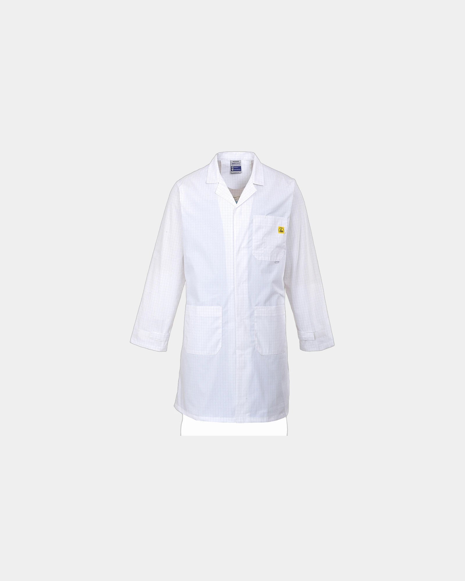 Antistatische ESD-blouse polyester om te personaliseren - Wit