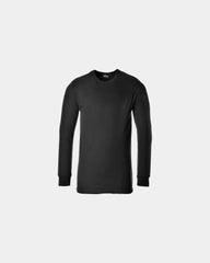 Thermisch T-shirt lange mouwen 200 g/m² om te personaliseren - Zwart-Hemelsblauw