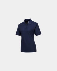 Polo dames polyester katoen UPF 50+ om te personaliseren - Marineblauw