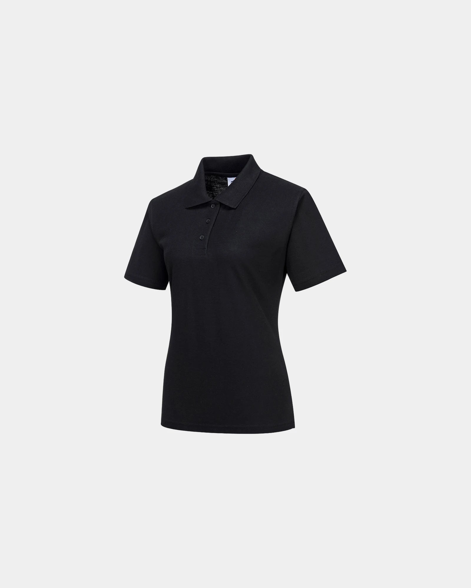 Polo dames polyester katoen UPF 50+ om te personaliseren - Zwart-Hemelsblauw