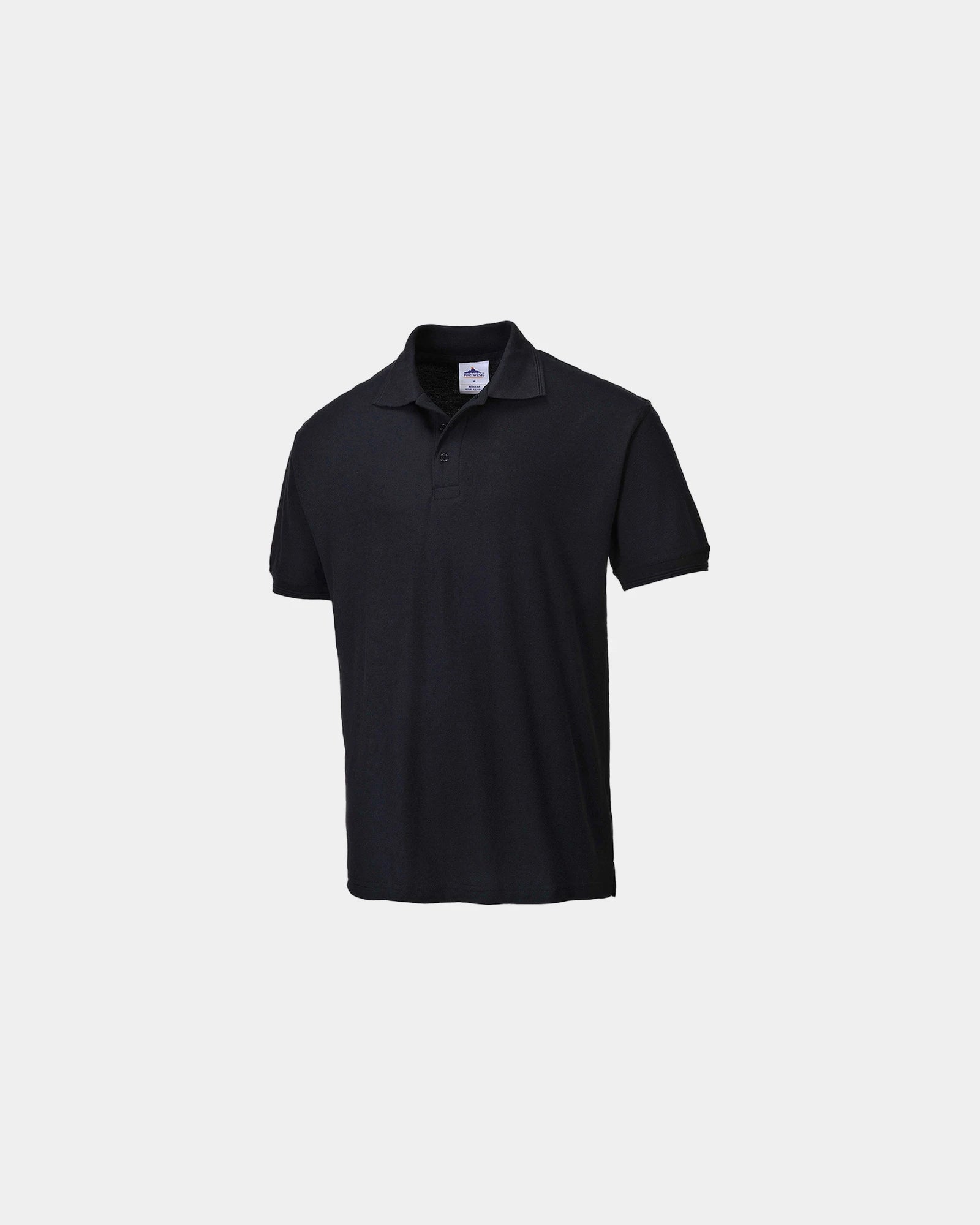 Polo Naples polyester katoen 210g/m² om te personaliseren - Zwart-Hemelsblauw
