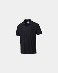 Polo Naples polyester katoen 210g/m² om te personaliseren - Zwart-Hemelsblauw