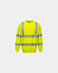 Sweater hoge zichtbaarheid polyester om te personaliseren - Geel