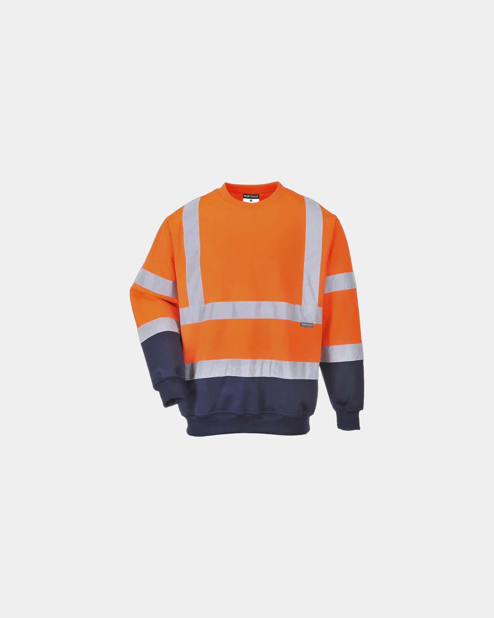 Sweater bicolor HiVis polycotton om te personaliseren - Oranje