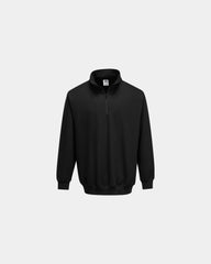 Sweater met rits kraag 300 g/m² om te personaliseren - Zwart-Hemelsblauw