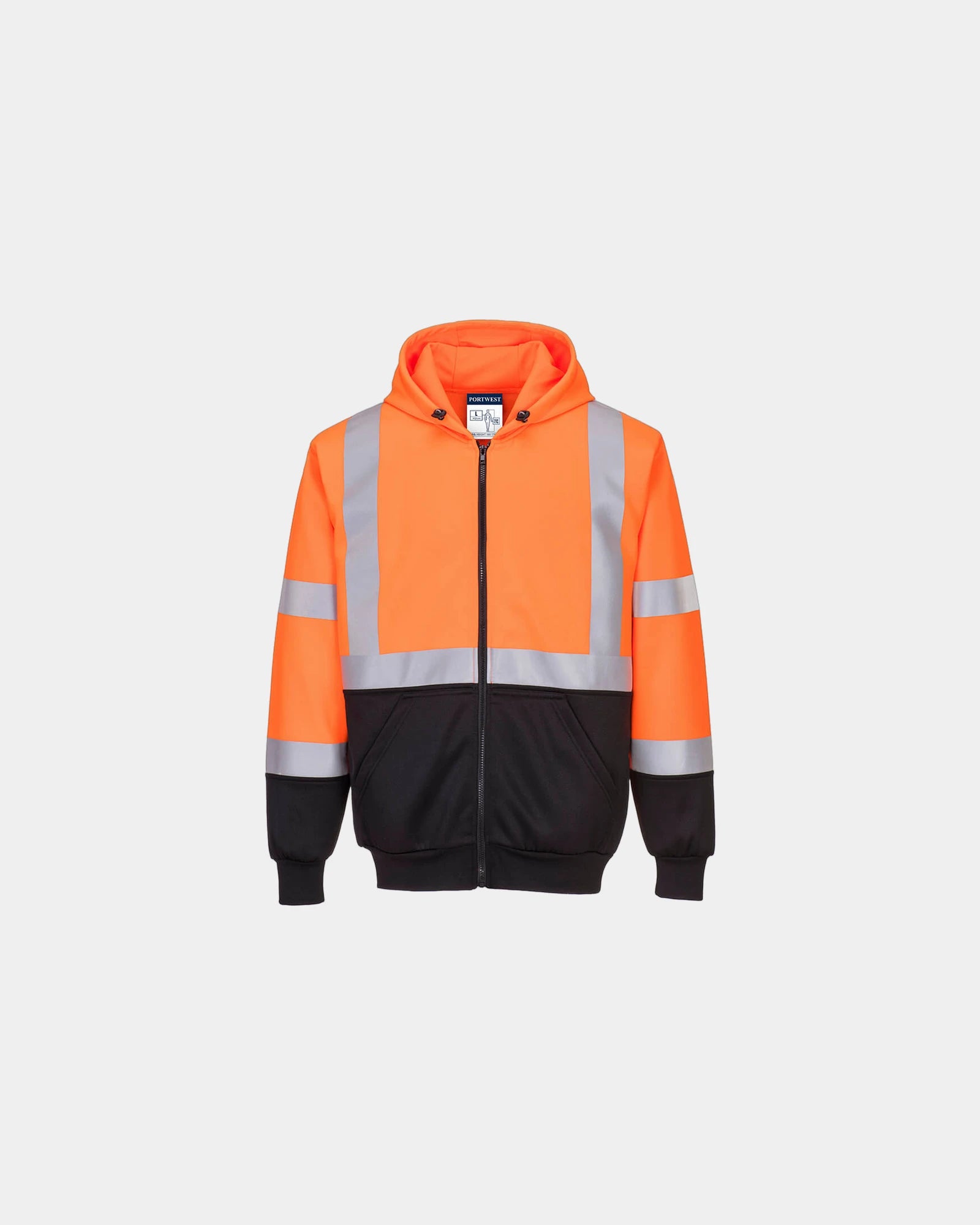 Hoodie bicolor polyester katoen 300g/m² om te personaliseren - Oranje