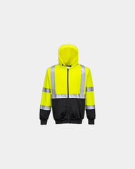 Hoodie bicolor polyester katoen 300g/m² om te personaliseren - Geel-Zwart