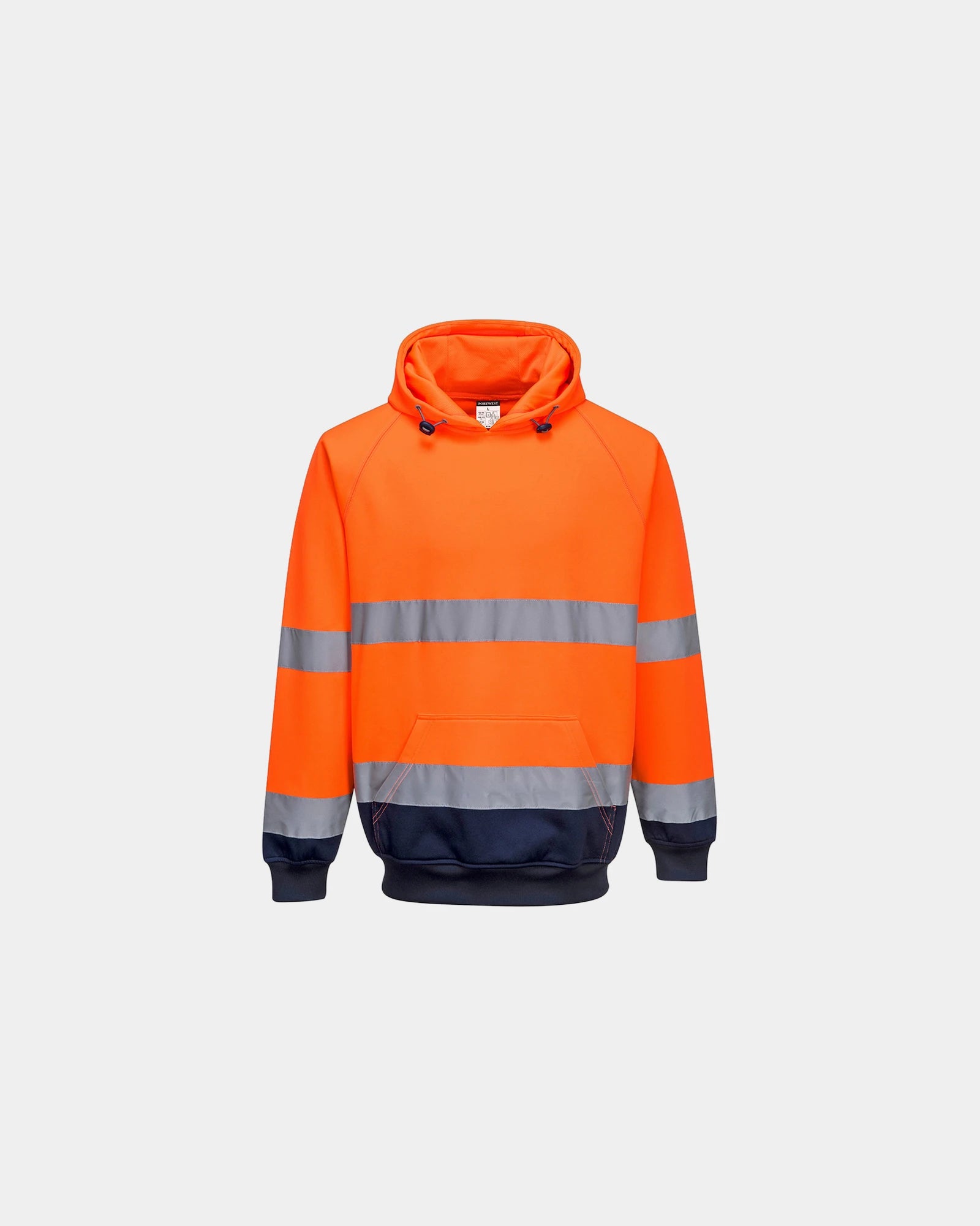 Hoodie bicolor polyester katoen 300g/m² om te personaliseren - Oranje