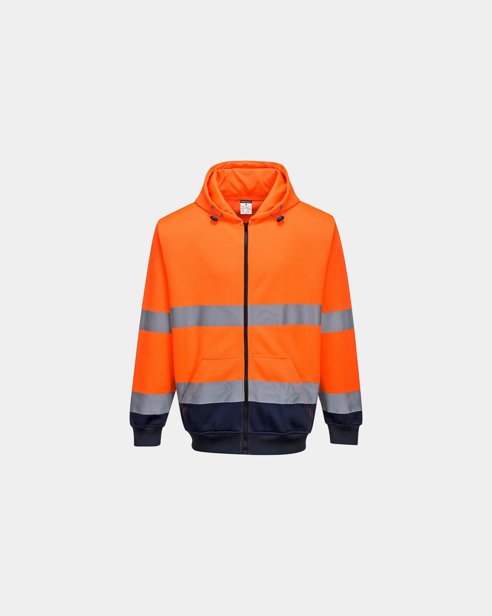 Hoodie bicolor polyester katoen 300g/m² om te personaliseren - Oranje