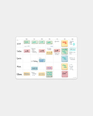 Weekplanner whiteboard herbruikbaar om te personaliseren - Wit